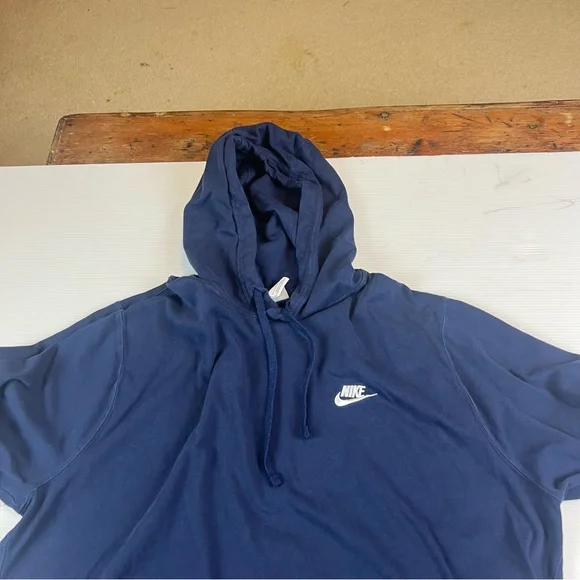 Nike Sportswear Club Mid-Navy Jersey Pullover Hoodie, Size XL - Picture 10 of 13